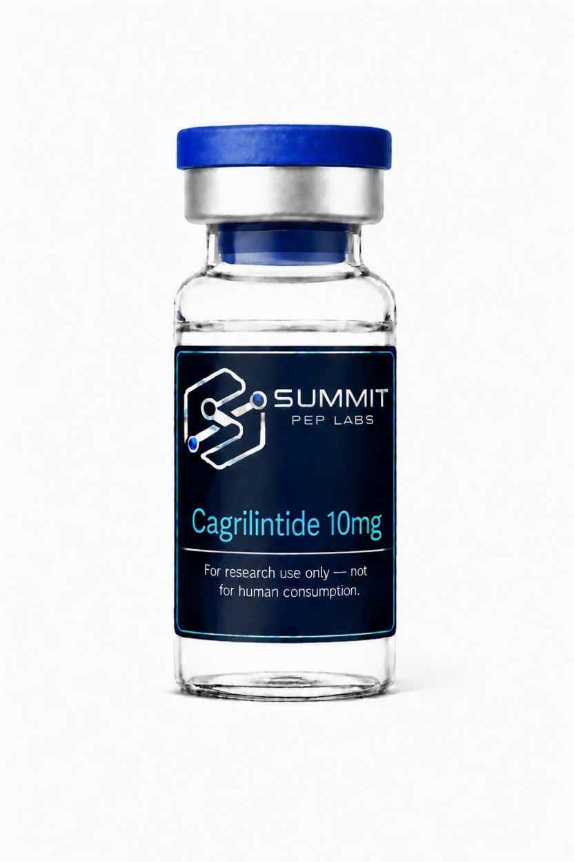 Cagrilintide research grade lyophilized peptide vial – long-acting amylin analogue ≥99% purity by Summit Pep Labs